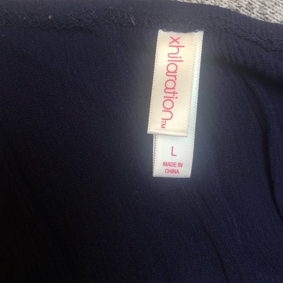 Xhilaration Navy Blue Romper Size Large - Picture 6 of 7